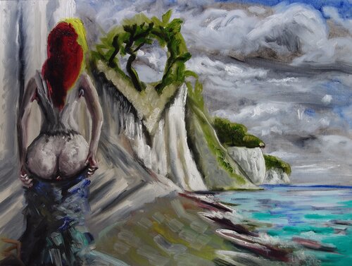 Herta nach dem Bade by Sven Janotta, Painting for Sale on Select