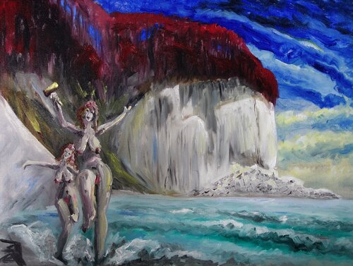 Der Diebstahl von Thors Hammer by Sven Janotta, Painting for Sale on Select
