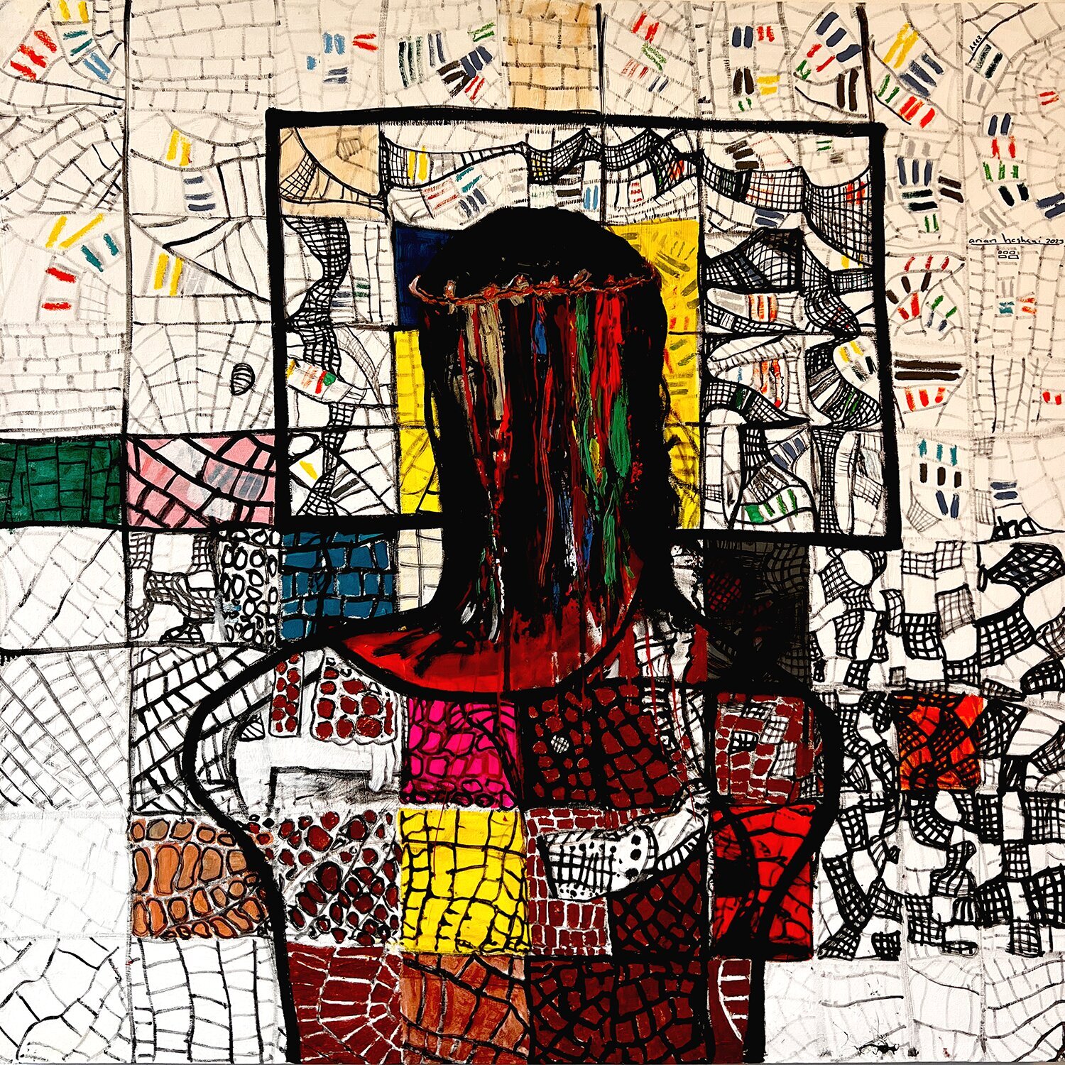 The suffering Arian Hashani Original painting for sale