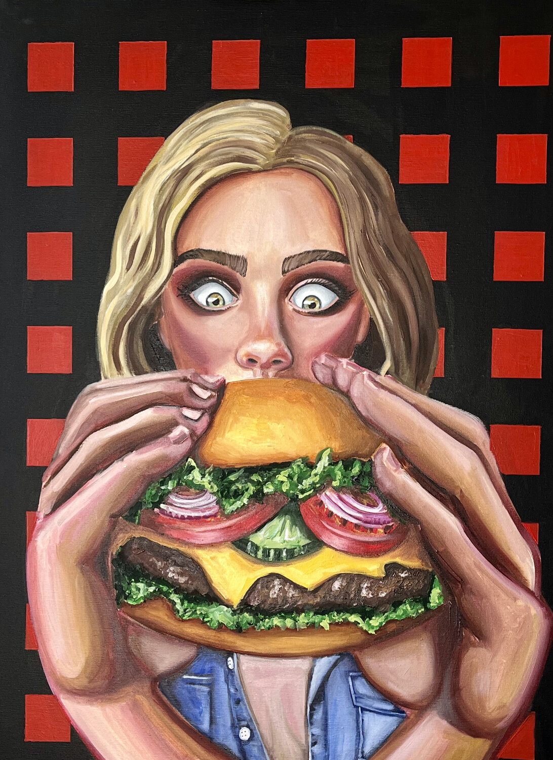 PORNFOOD Tom Roy Original painting for sale