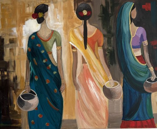 The Trio by Tania Thenabadu, Painting for Sale on Select
