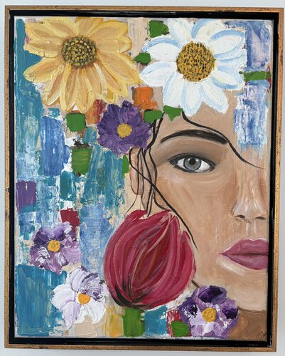Blooming Within by Tania Thenabadu, Painting for Sale on Select