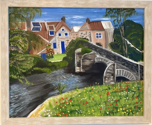 Sanctuary by the Bridge by Tania Thenabadu, Painting for Sale on Select