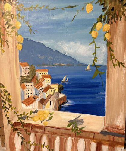 Beyond the Lemon Vines by Tania Thenabadu, Painting for Sale on Select