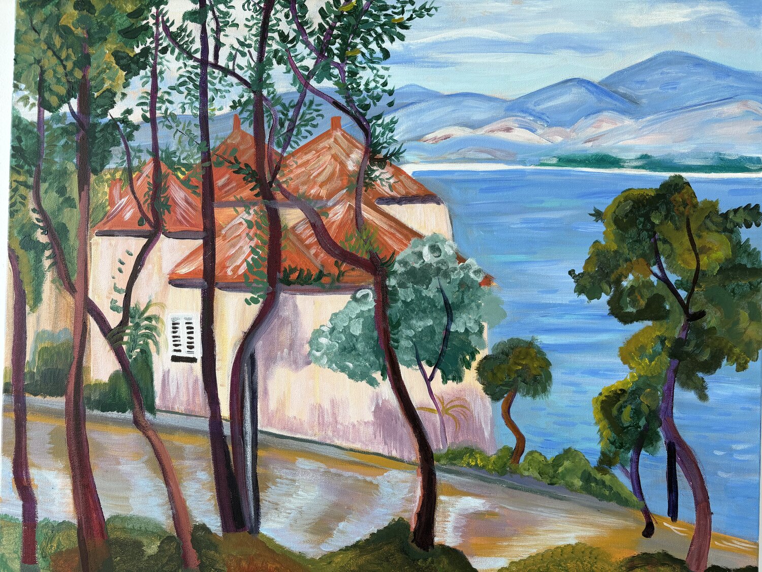Lakeside Retreat Tania Thenabadu Original painting for sale
