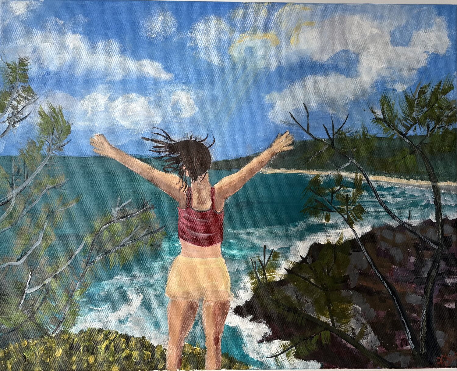 Australian Coast- Noosa Tania Thenabadu Original painting for sale