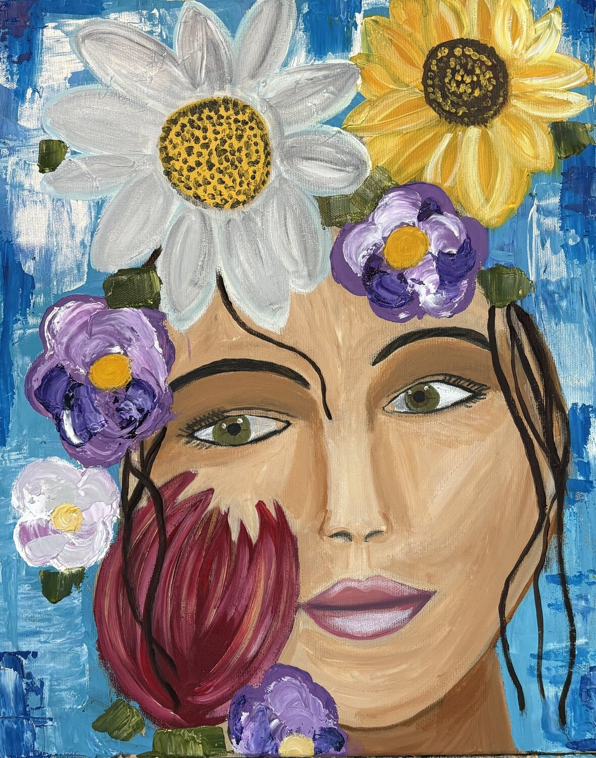 Garden in her Eyes Tania Thenabadu Original painting for sale
