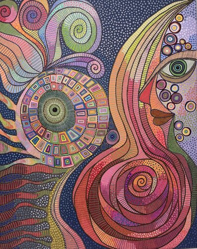 Echoes of Connection by Dragana Olah, Drawing for Sale on Select