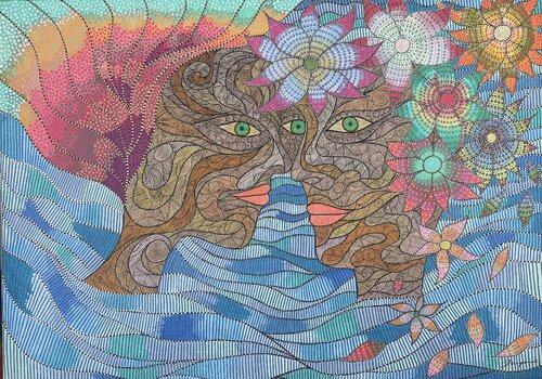 The Meeting of Inner Seas by Dragana Olah, Drawing for Sale on Select