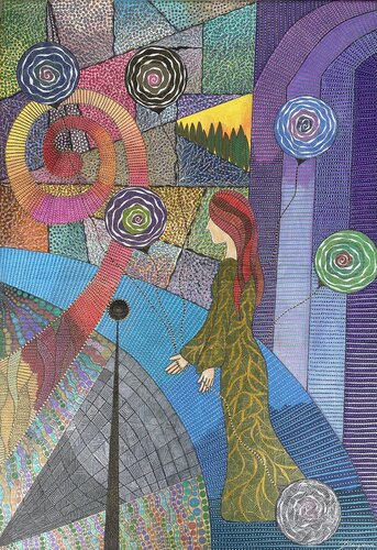 Dreaming of the Fields of Gold by Dragana Olah, Drawing for Sale on Select