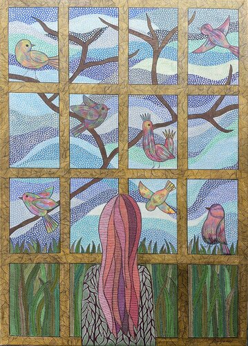 Looking Out, Holding In by Dragana Olah, Drawing for Sale on Select