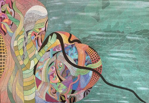 Birth Between Worlds by Dragana Olah, Drawing for Sale on Select