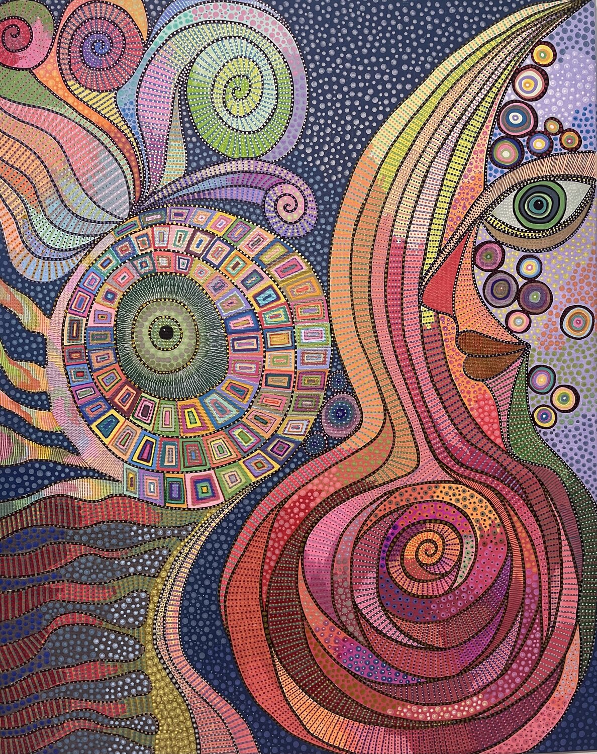 Echoes of Connection Dragana Olah Drawing for sale