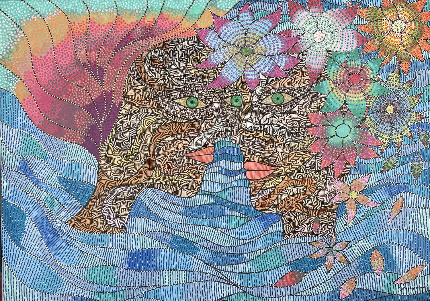 The Meeting of Inner Seas Dragana Olah Drawing for sale