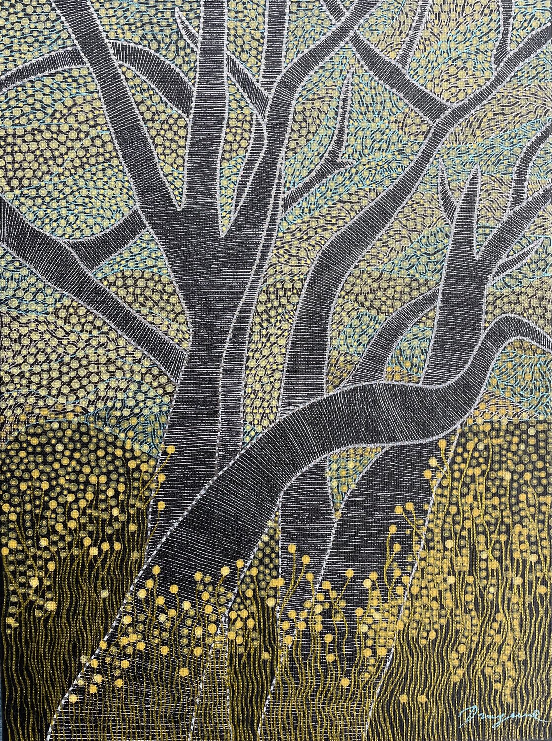 Mycelial Light Dragana Olah Drawing for sale