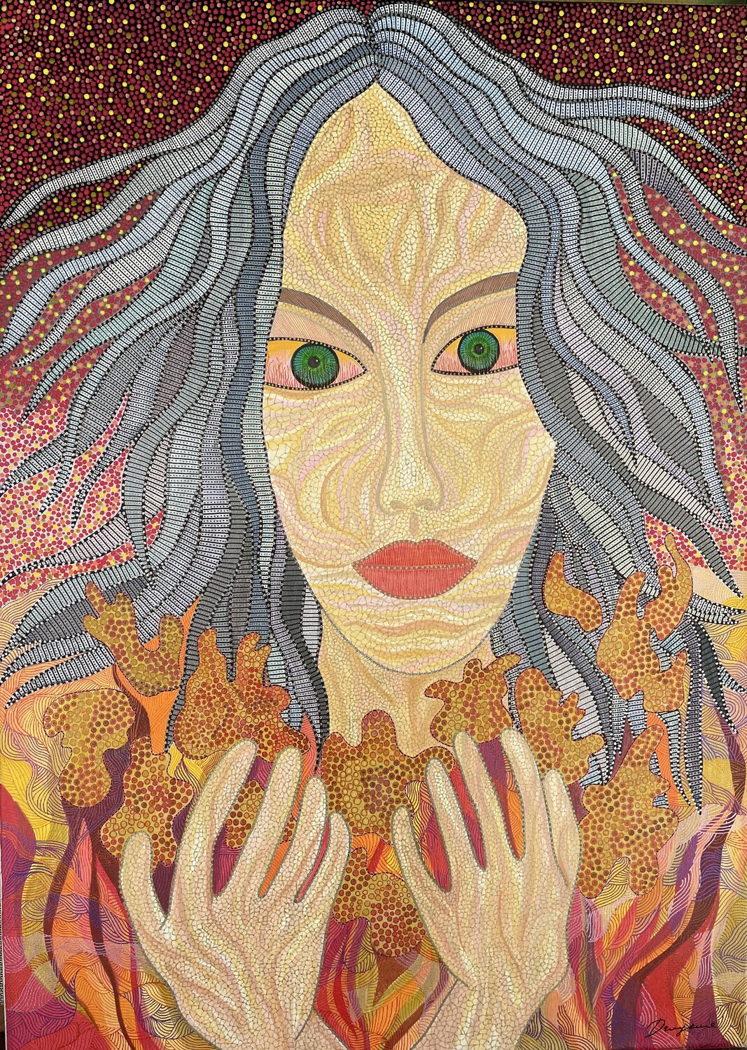 Amber Threshold Dragana Olah Drawing for sale