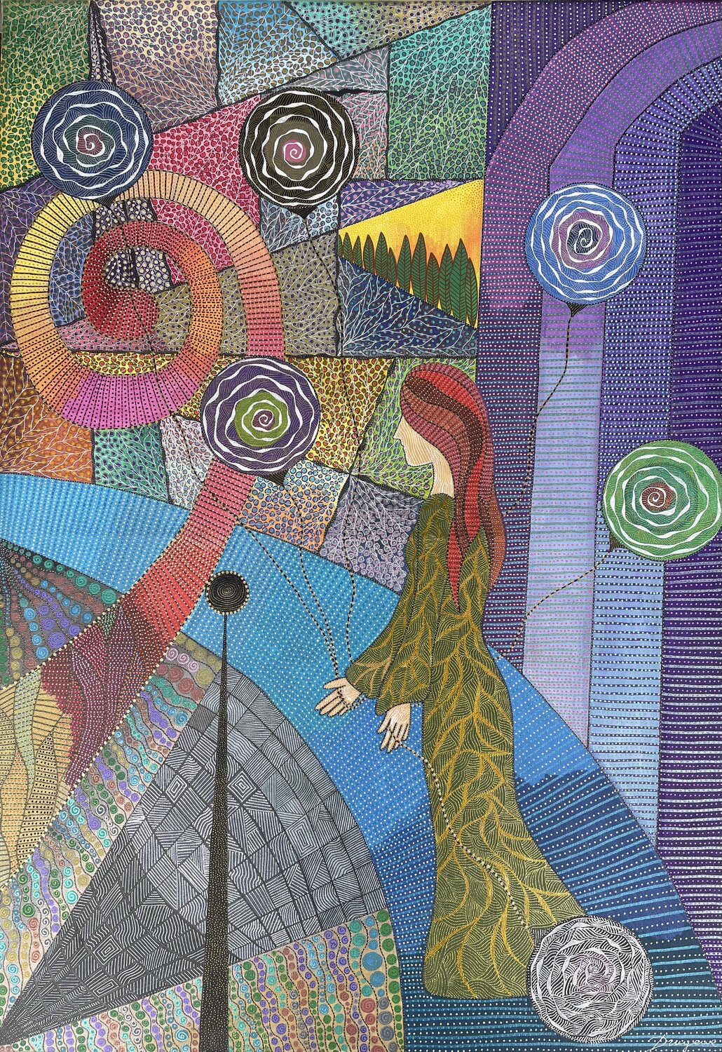 Dreaming of the Fields of Gold Dragana Olah Drawing for sale