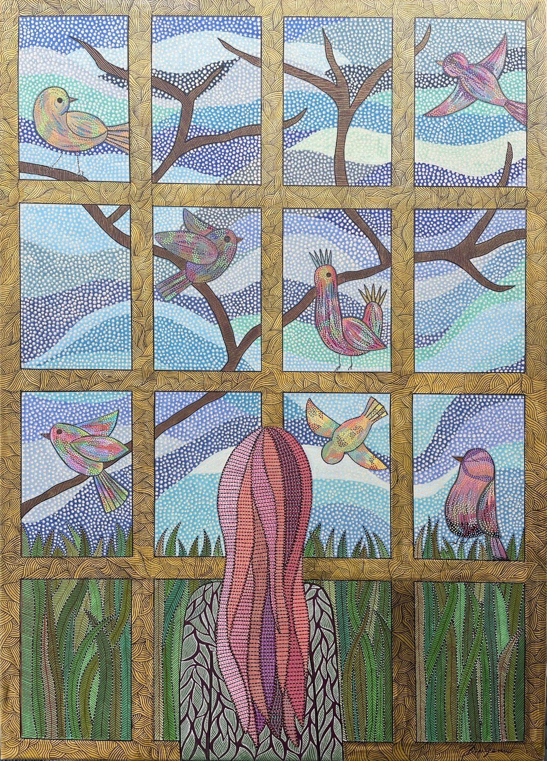 Looking Out, Holding In Dragana Olah Drawing for sale