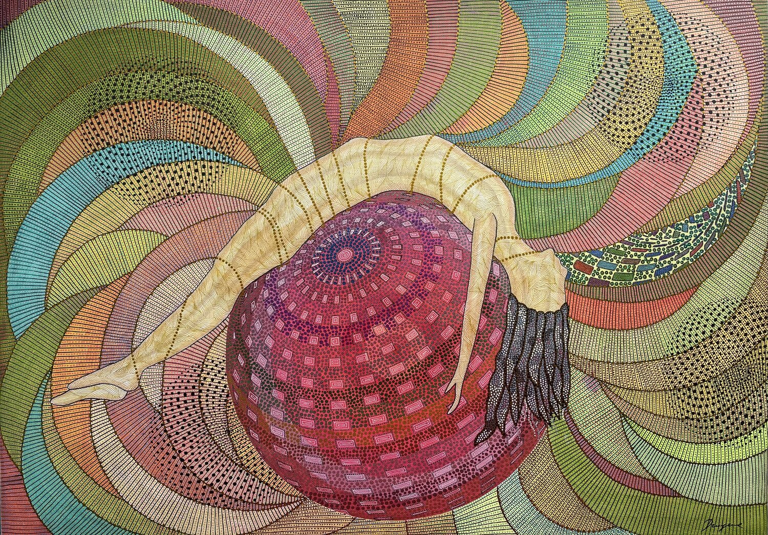 Orb of Becoming Dragana Olah Drawing for sale