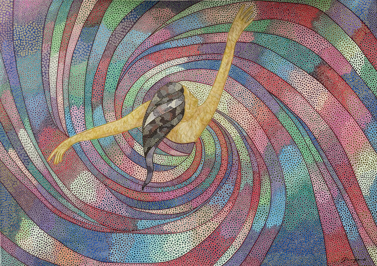Surrender to the Current Dragana Olah Drawing for sale
