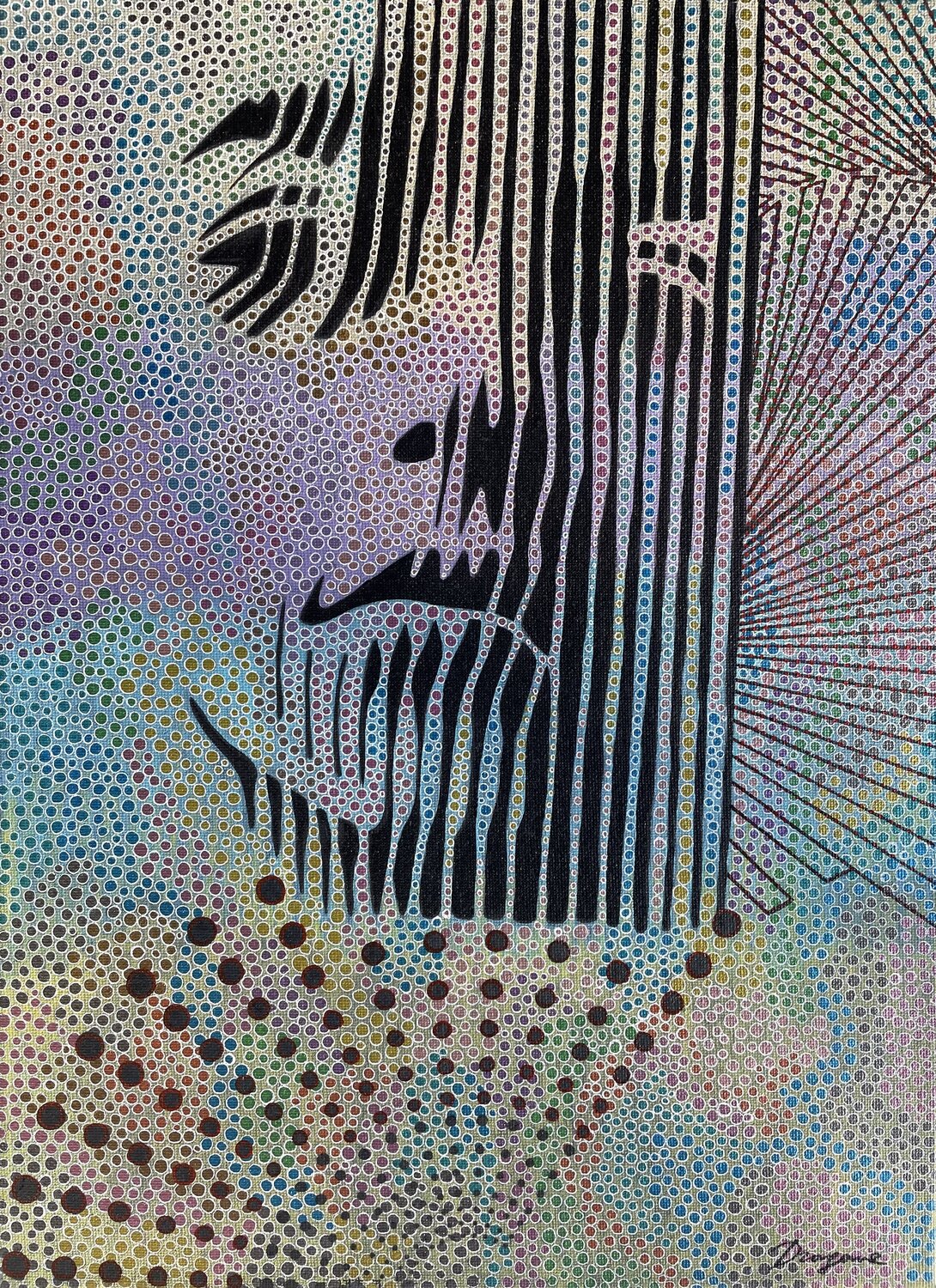 Encoded Presence Dragana Olah Drawing for sale