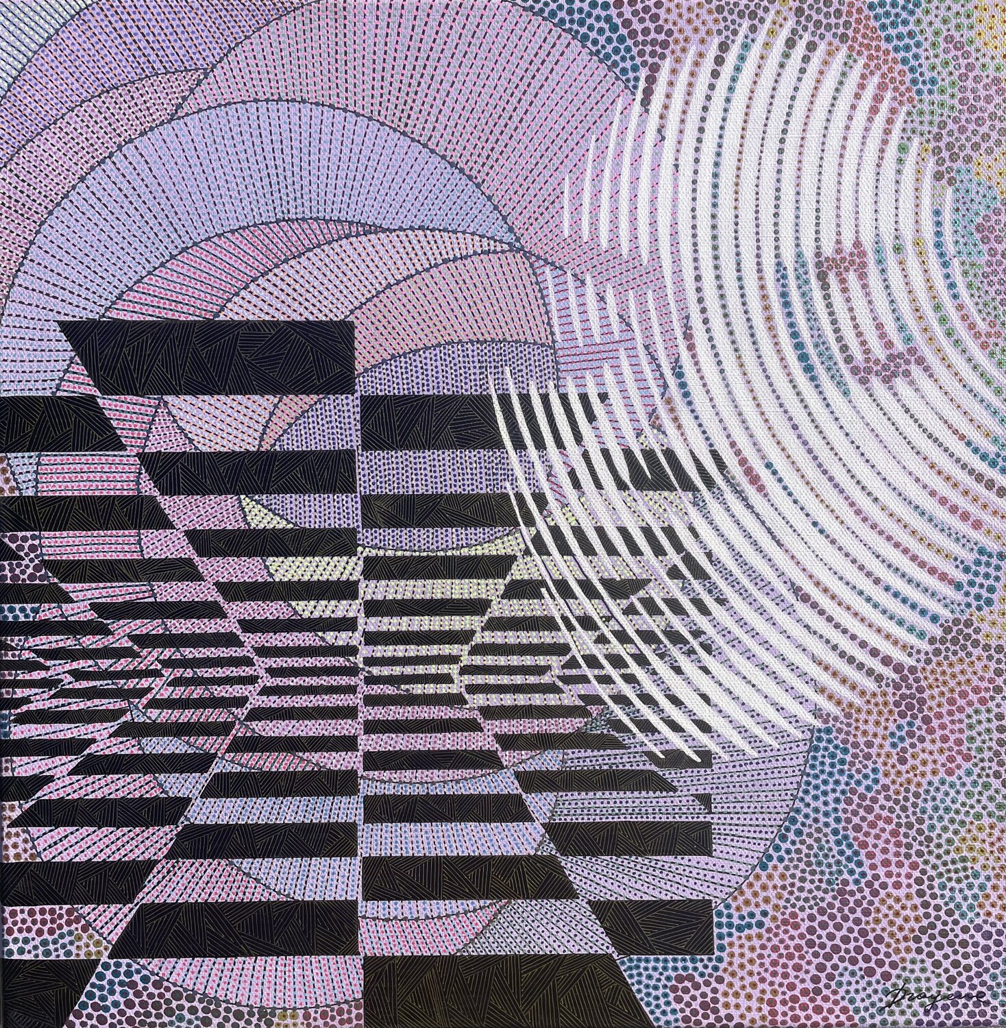 Fractured Horizon Dragana Olah Drawing for sale