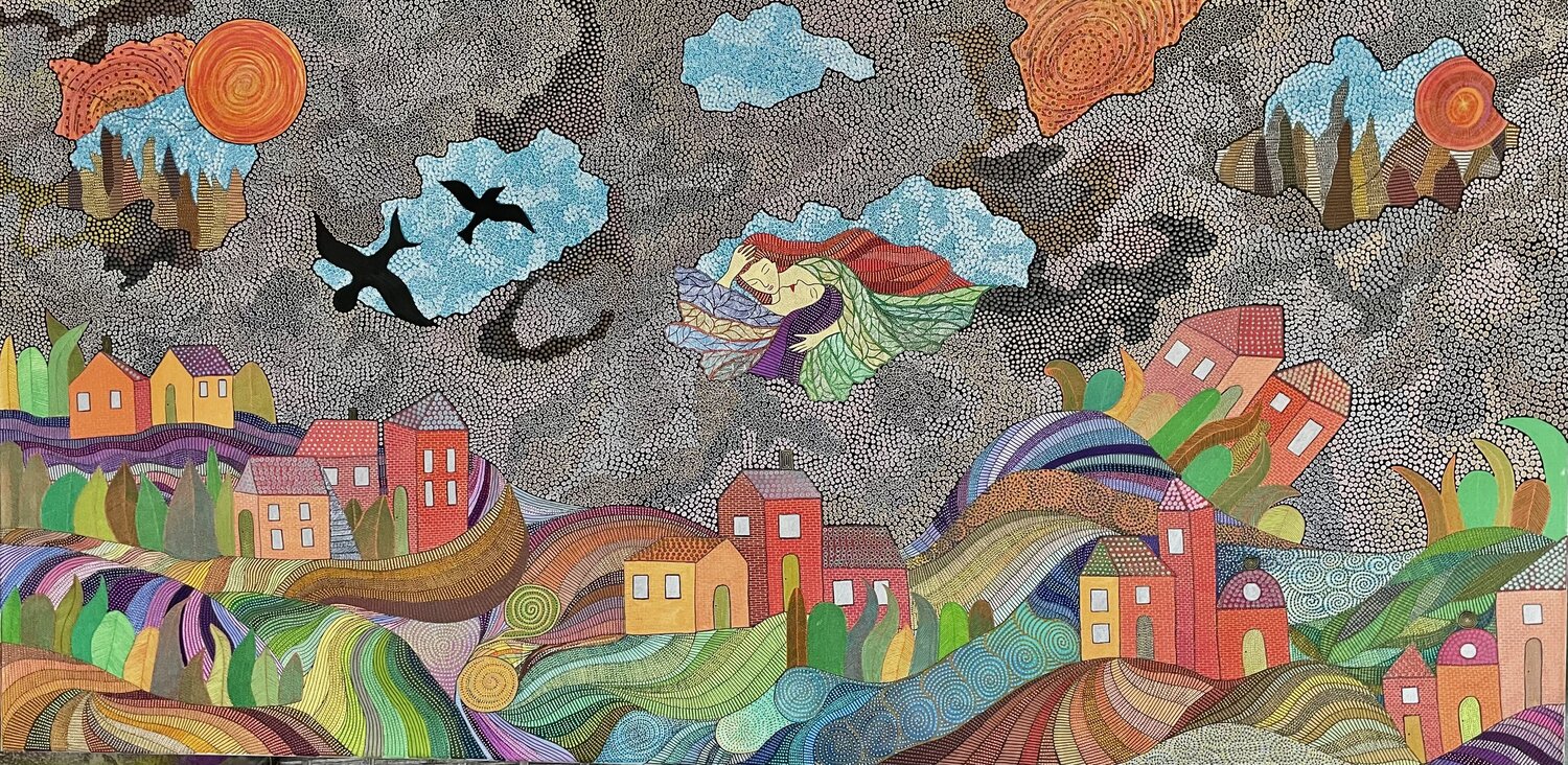 The Geography of Dreams Dragana Olah Drawing for sale