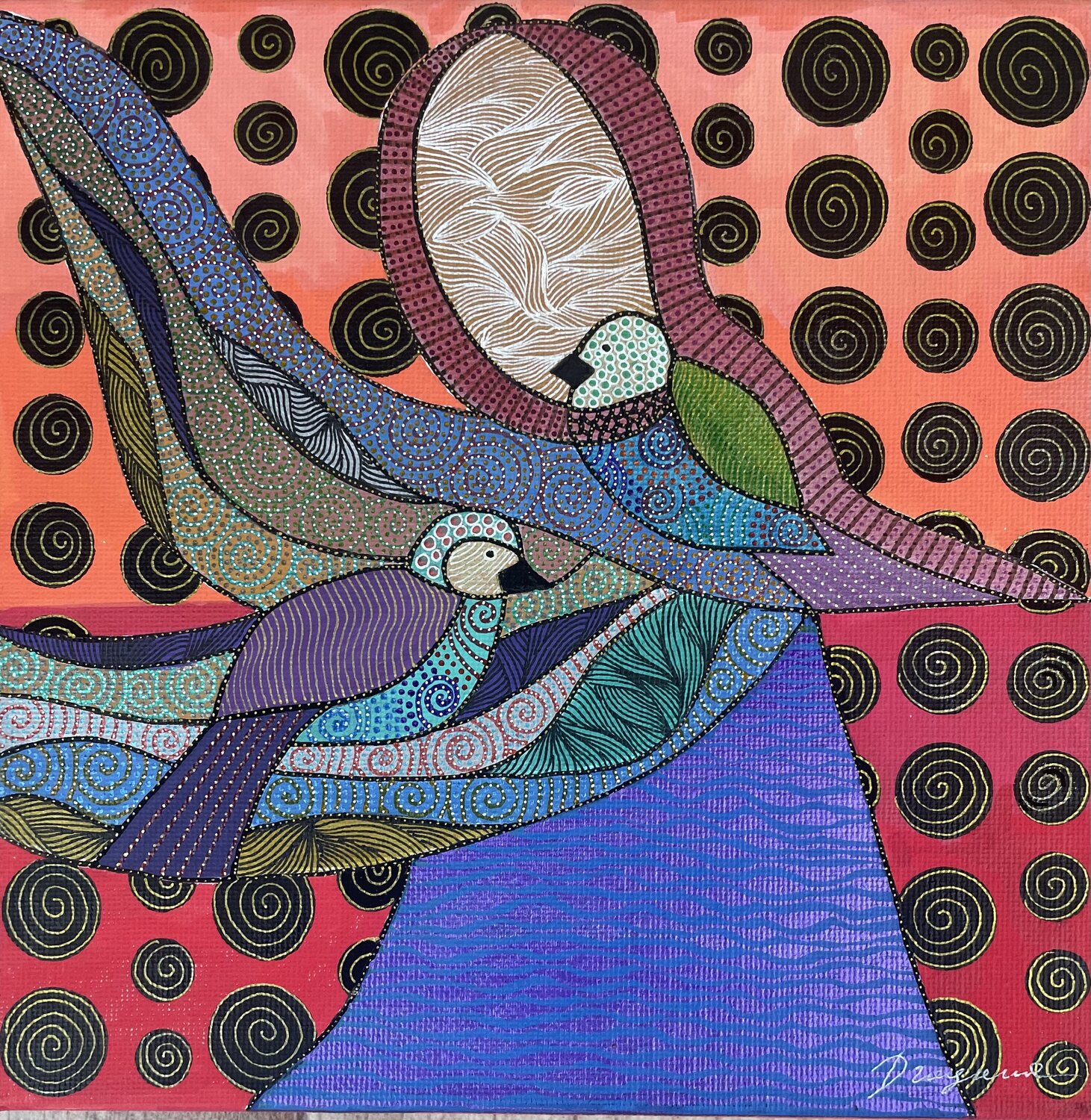 The Dream Bearer Dragana Olah Drawing for sale