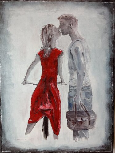 First Love von Birgit van der Gang, Malerei kaufen auf Select