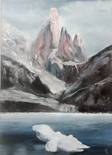 Gletscher von Birgit van der Gang, Malerei kaufen auf Select