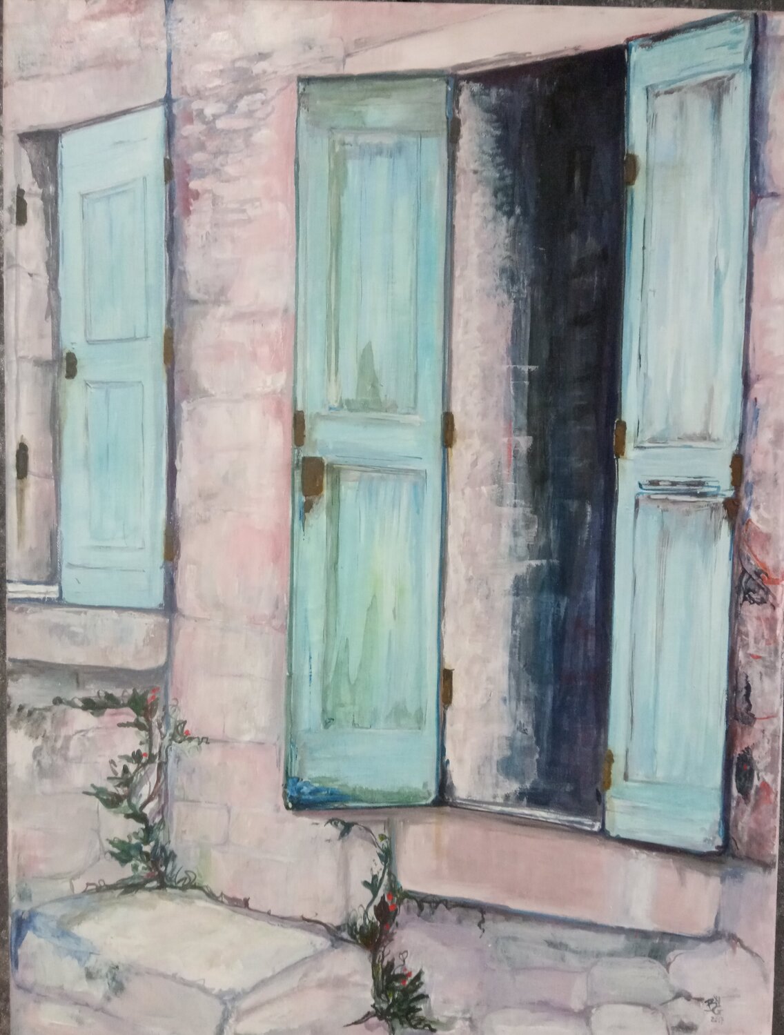 Altstadt Birgit van der Gang Original painting for sale