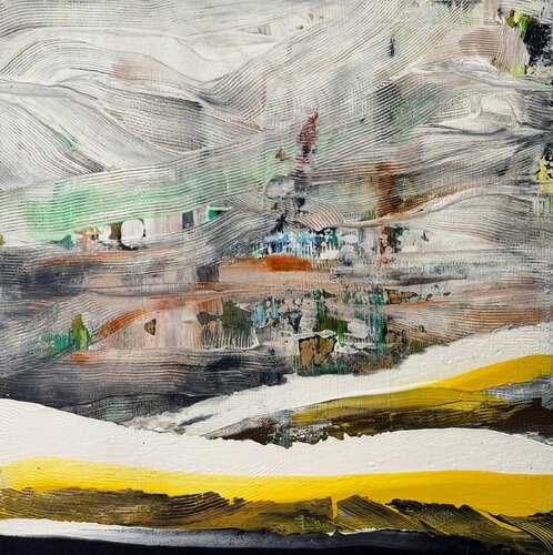 Landscape in yellow by Danny Kästner, Painting for Sale on Select