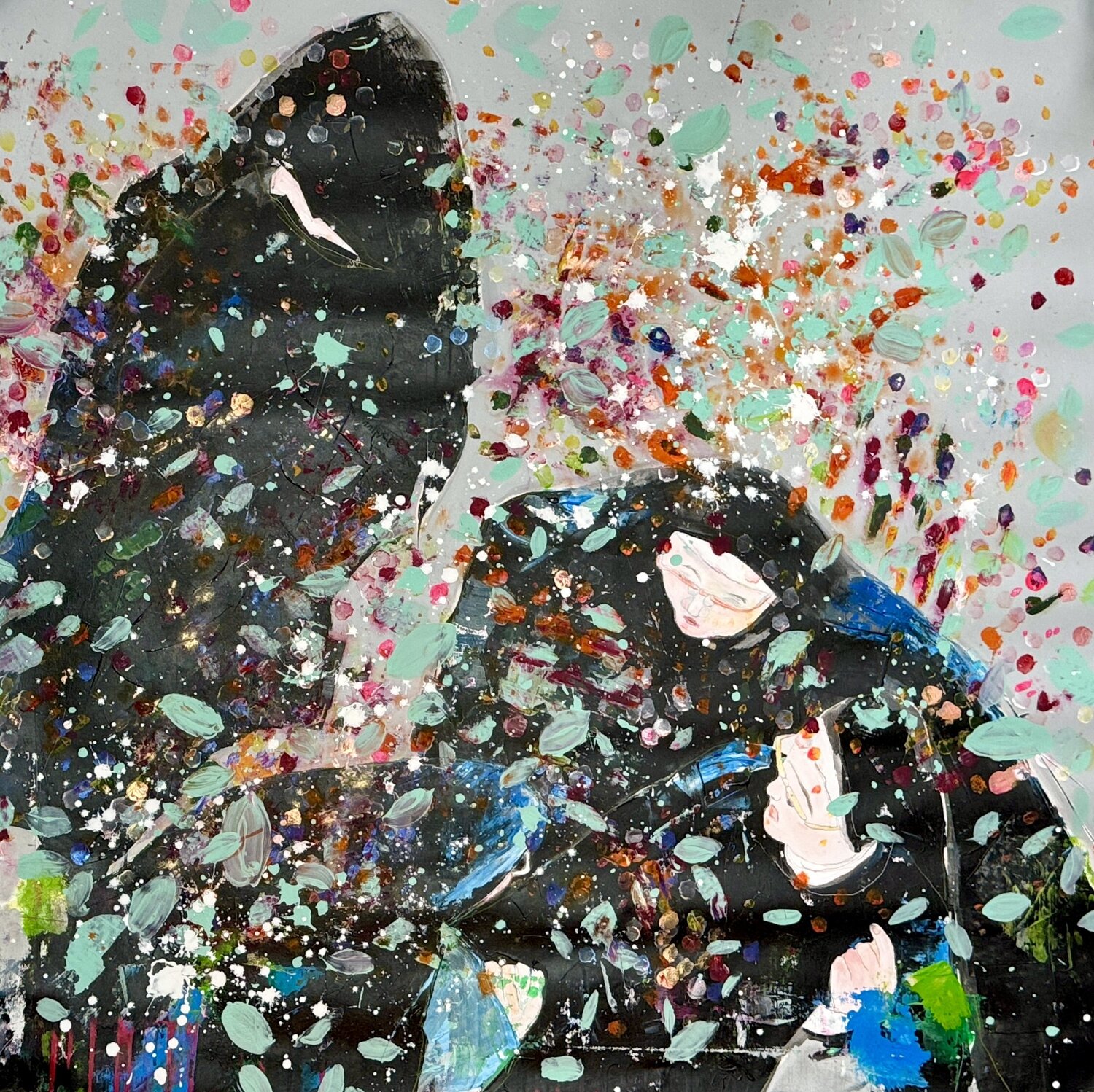 Confetti nuns Danny Kästner Original painting for sale