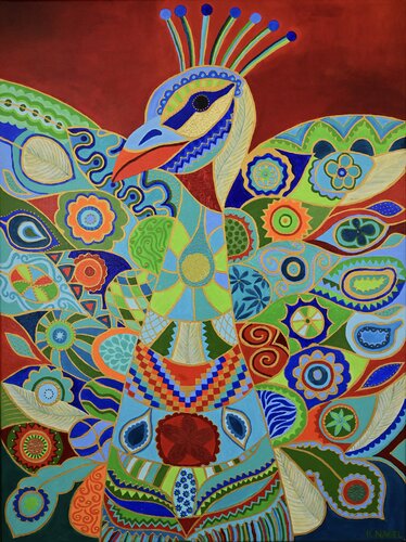 The Peacock of Hera by Katja Nagel, Painting for Sale on Select