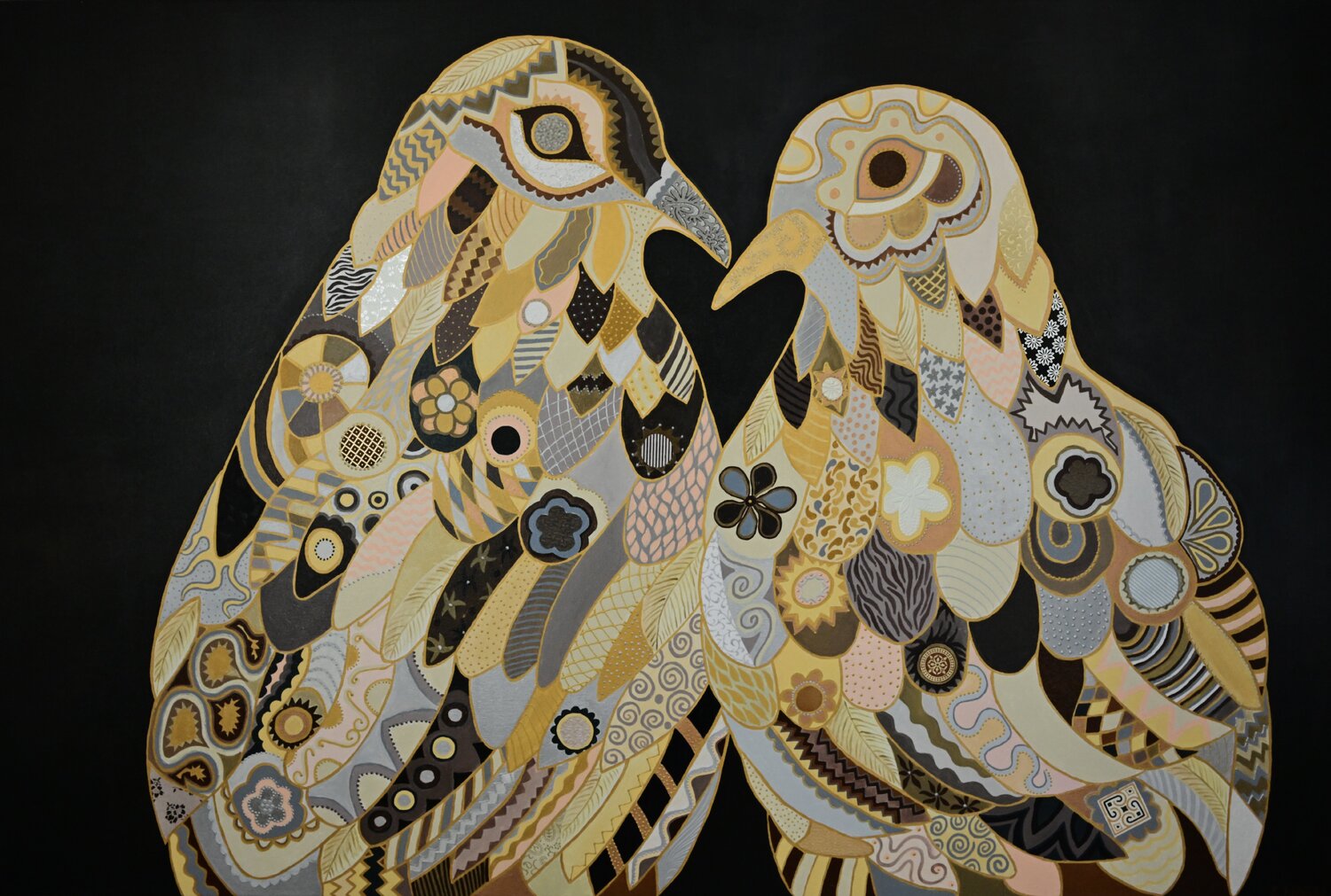 The Doves of Aphrodite Katja Nagel Original painting for sale