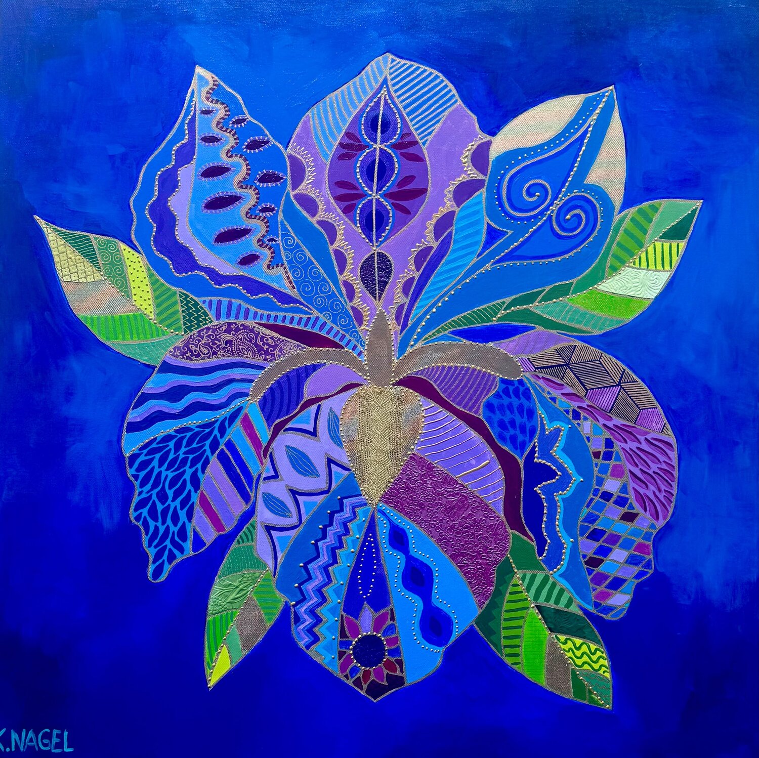 The Iris Flower Katja Nagel Original painting for sale