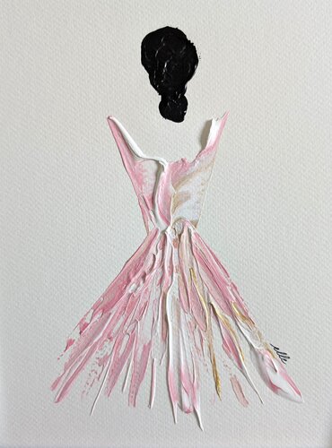 Women of Strength, Pink and White No.1 by Margaret Lipsey, Painting for Sale on Select