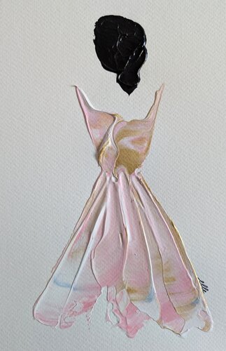 Women of Strength, Pink and White No. 2 by Margaret Lipsey, Painting for Sale on Select