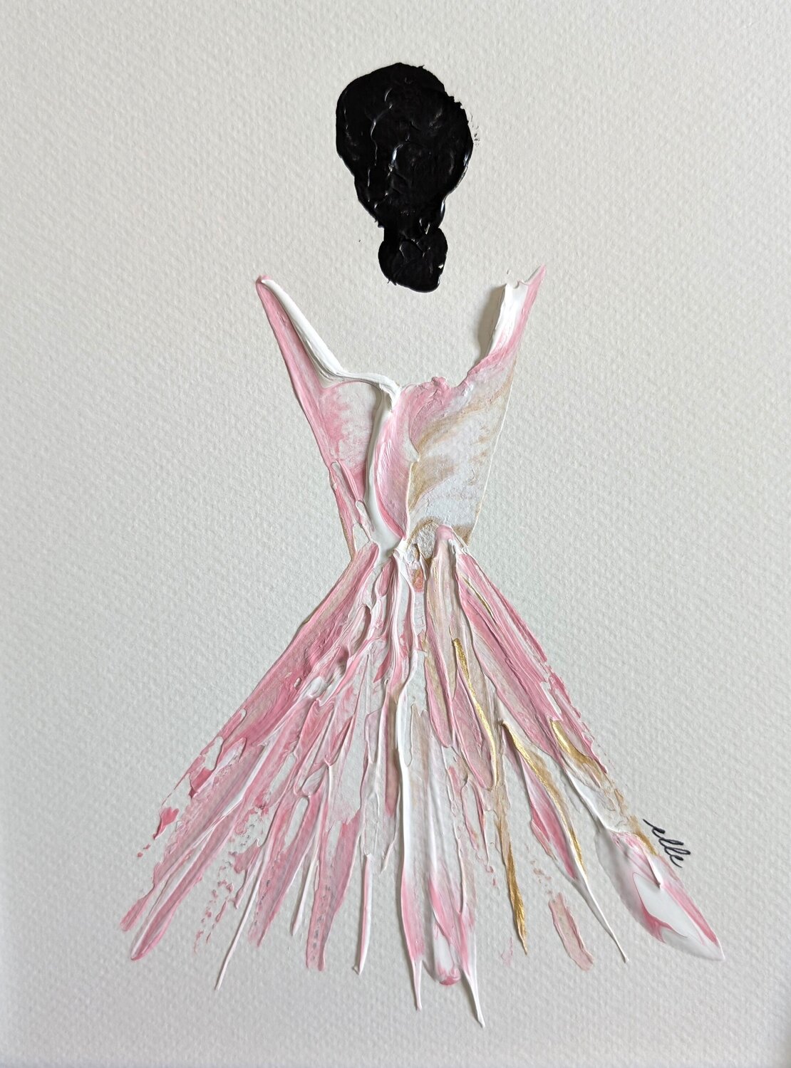 Women of Strength, Pink and White No.1 Margaret Lipsey Original painting for sale