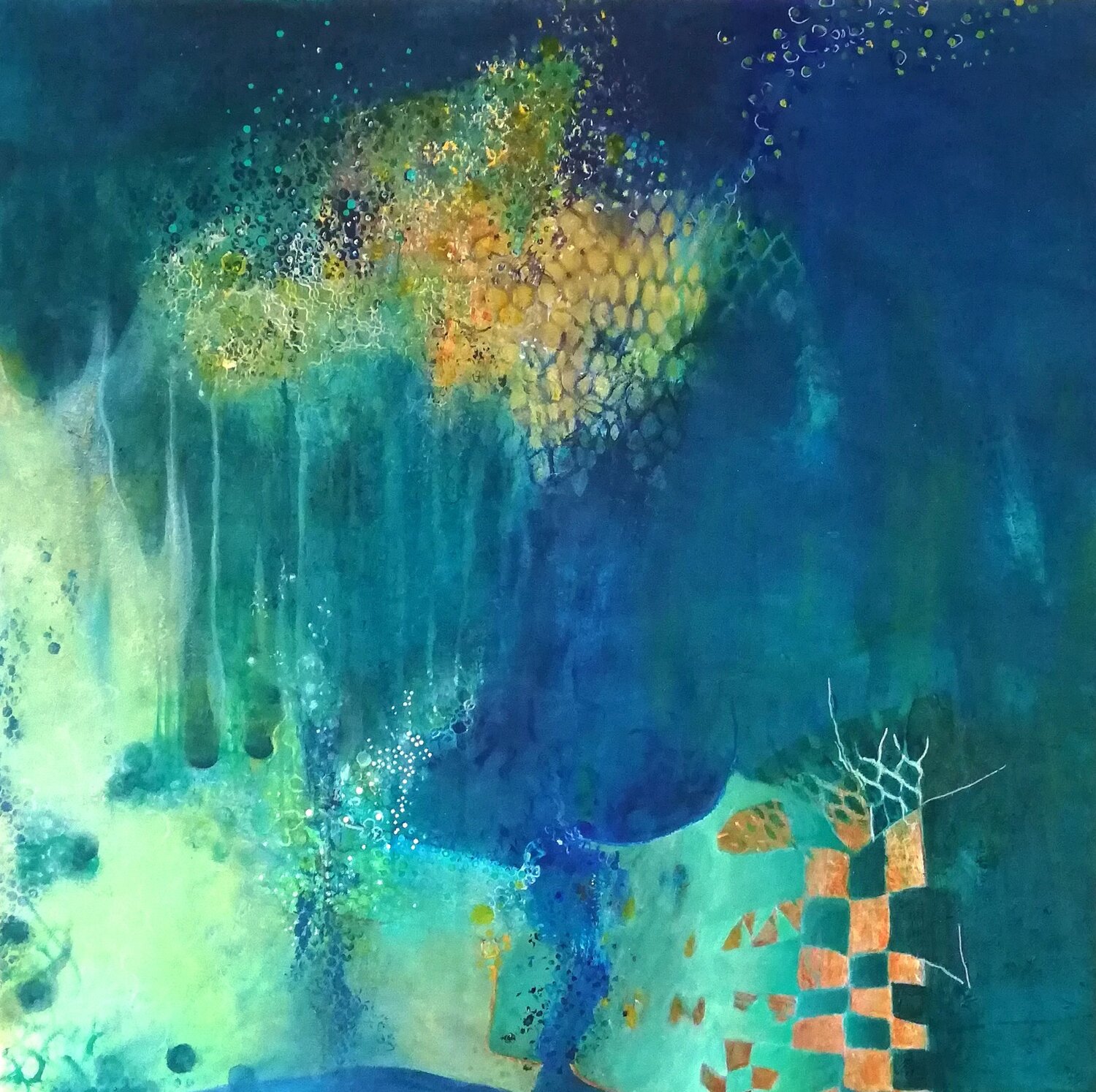 Deepwater 3 Anja Gienger Original painting for sale