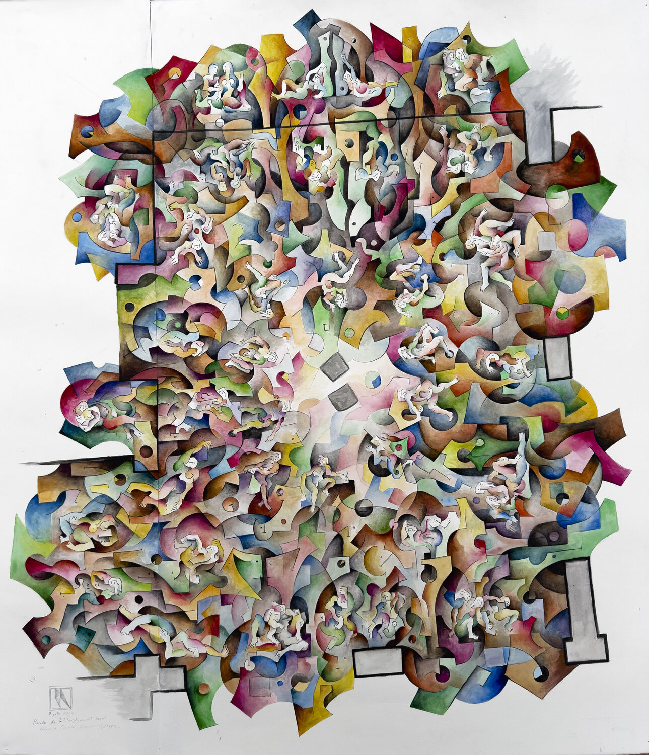 La Transfiguración 200 m2, boceto final completo Rodolfo Navarro García Original painting for sale