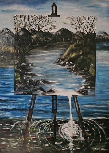 Beyond the canvas by Nazia Waqas, Painting for Sale on Select