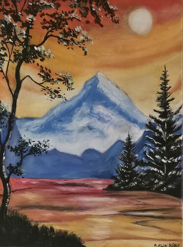 Whisper of the peaks by Nazia Waqas, Painting for Sale on Select