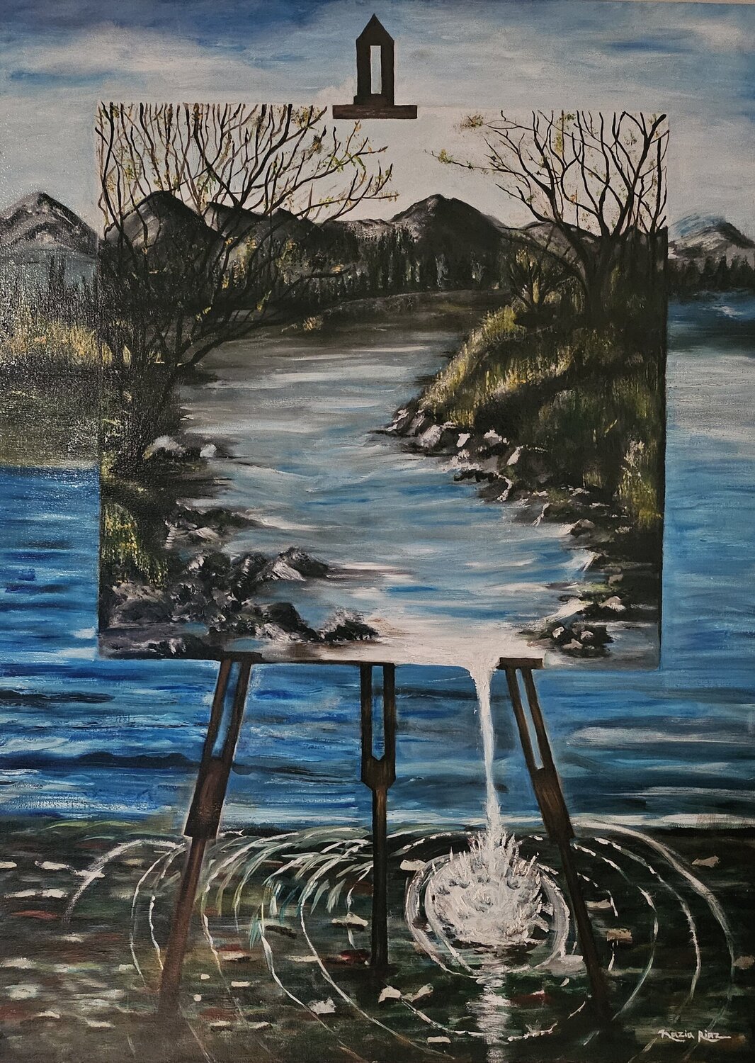 Beyond the canvas Nazia Waqas Original painting for sale