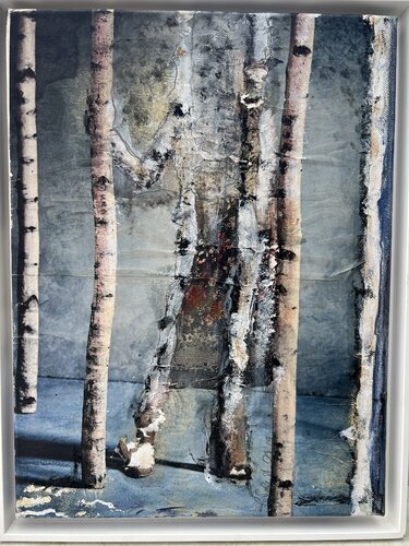 Birkenmodell I - Auflösung by Anni Salewski, Painting for Sale on Select