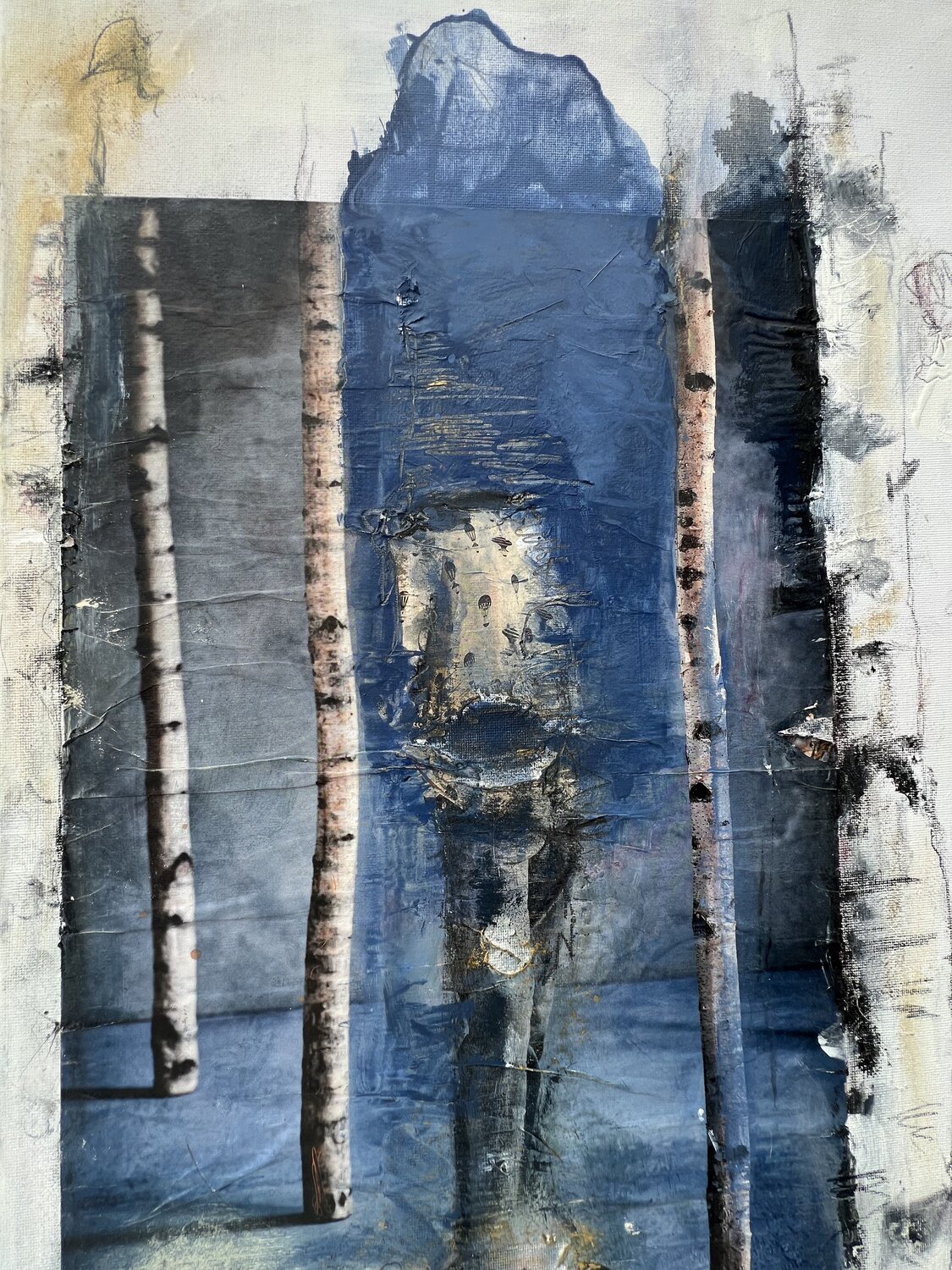 Birkenmodell II - Auflösung Anni Salewski Original painting for sale