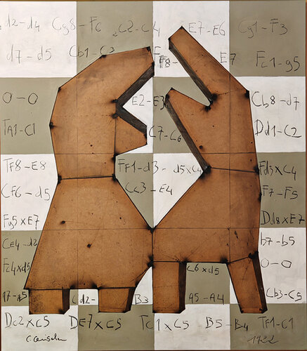 Partie d'échec by Christian Cerisola, Painting for Sale on Select