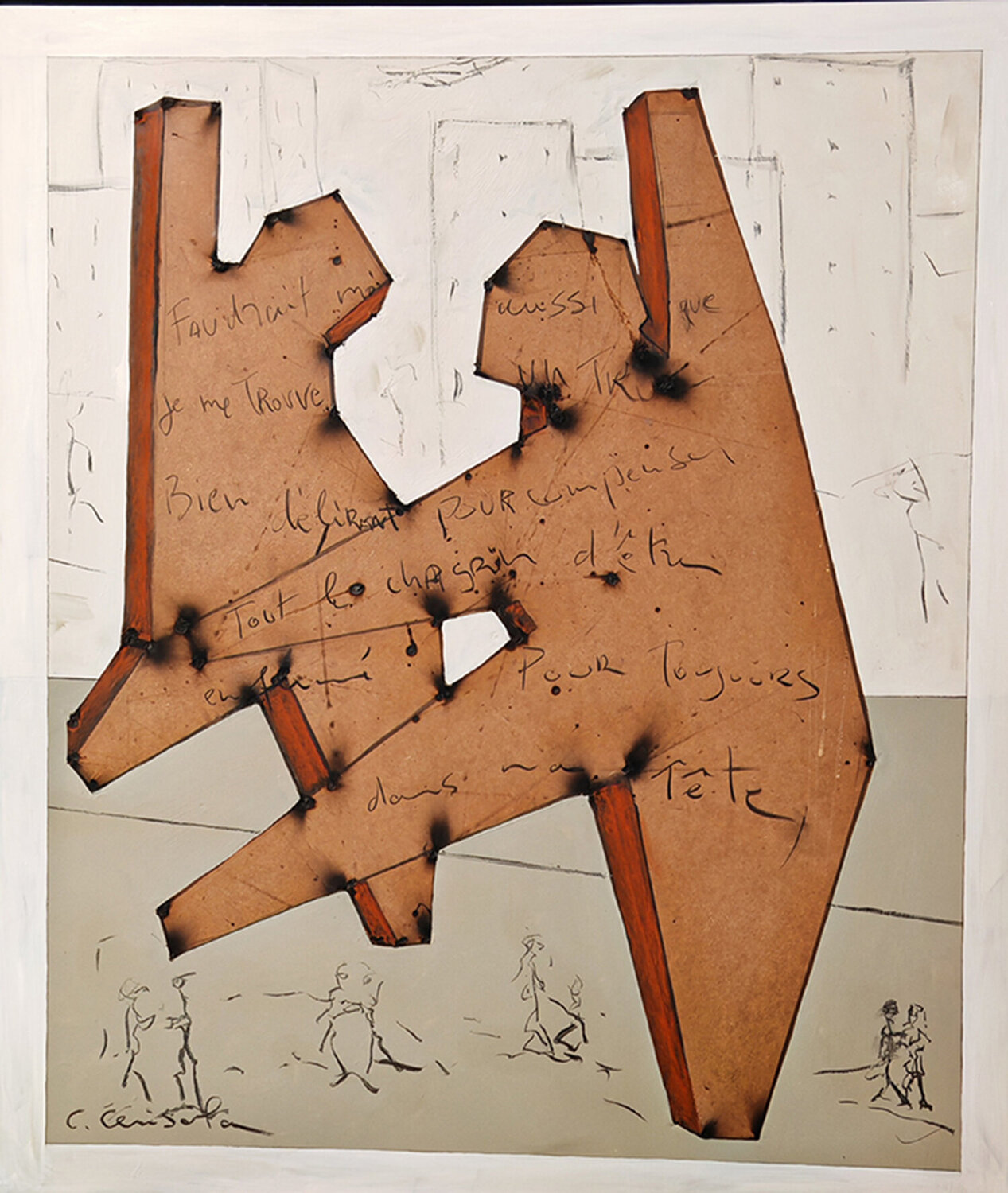 Faudrait moi aussi... Christian Cerisola Original painting for sale