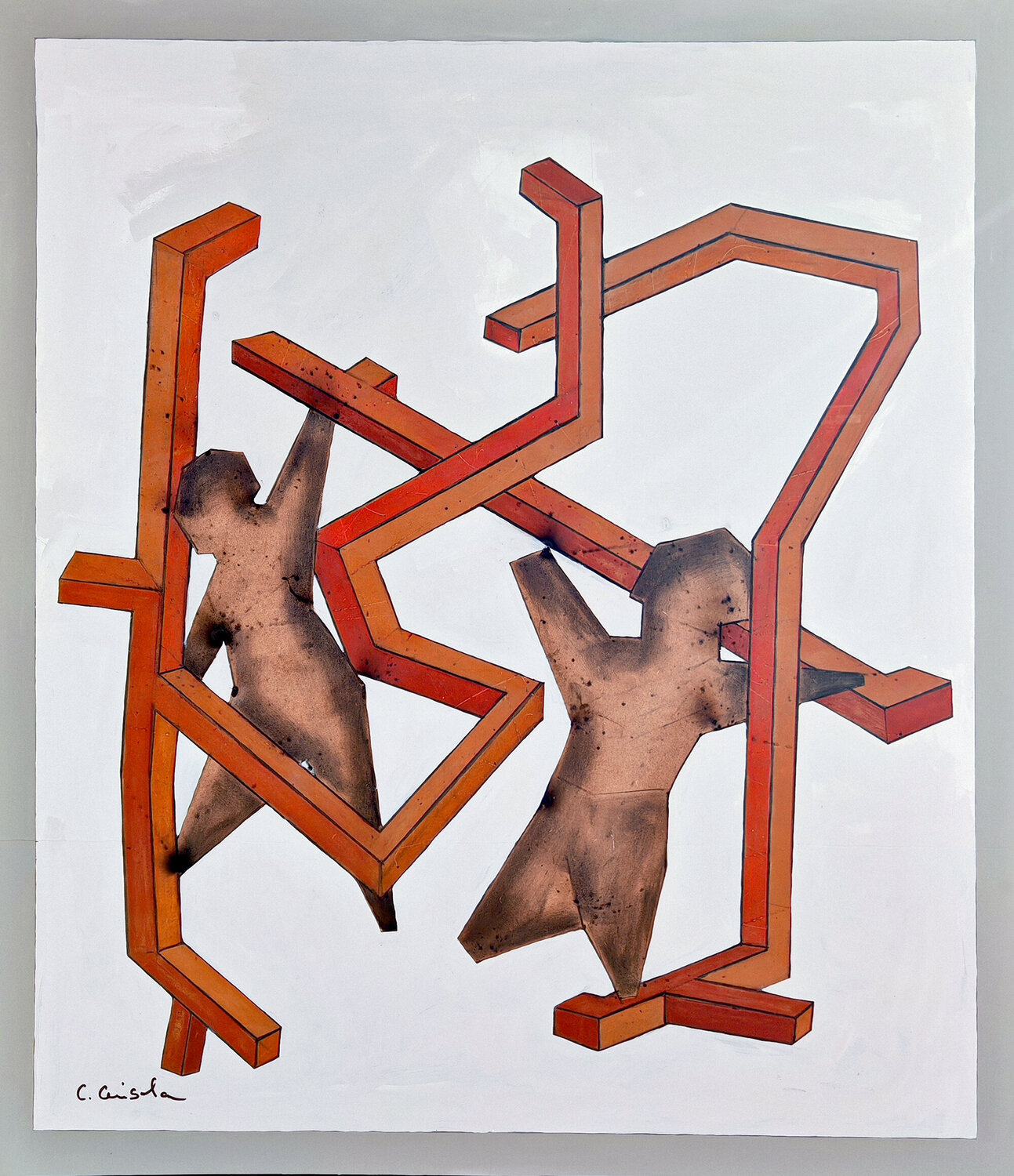 Comment s'en sortir ? Christian Cerisola Original painting for sale