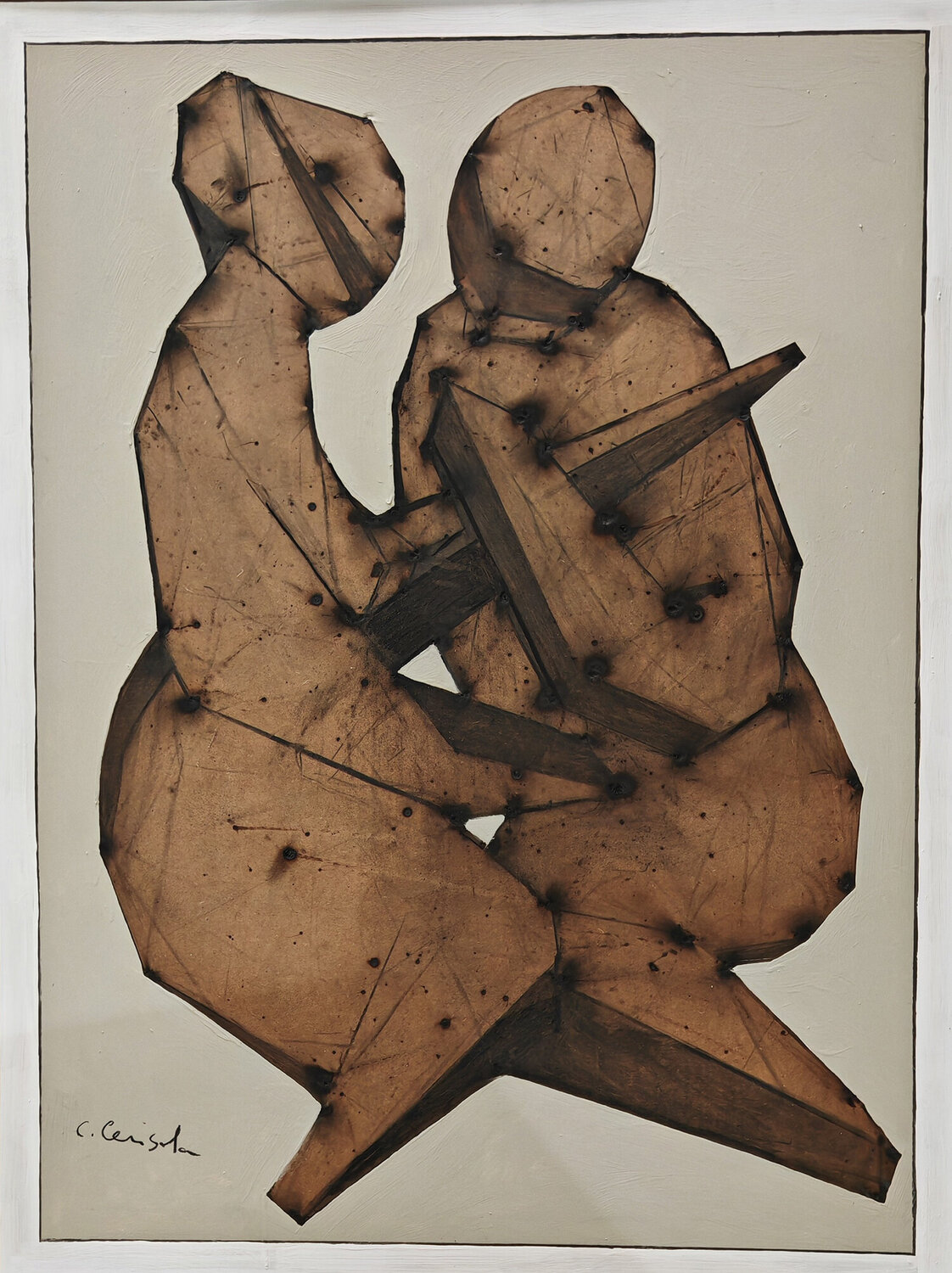 Tendresse masquée Christian Cerisola Original painting for sale